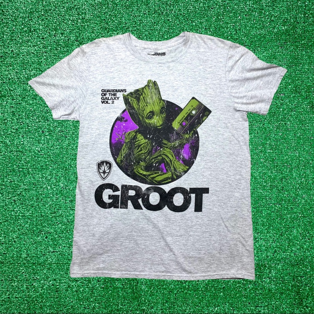 Vibrant Guardians of The Galaxy Graphic T Shirt Marvel Groot MCU
